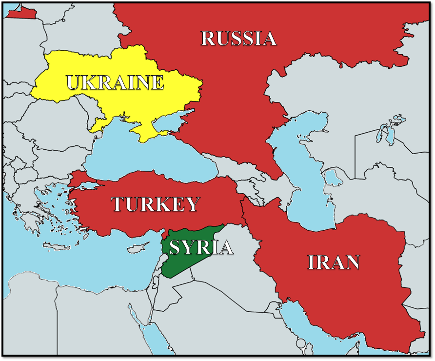 Putin Visits Tehran For Strategic Talks The Iran Primer   Russia Turkey Iran Map 